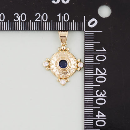 18K Gold Filled Evil Eye Pendant,Evil Eye Charm Bracelet Necklace for DIY Jewelry Making Supply