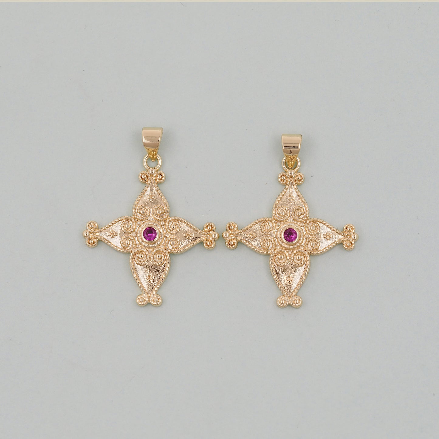 Gold Cross Charms,18K Gold Filled Cross Pendant,Cross Charm Bracelet Necklace for DIY Jewelry Making Supply