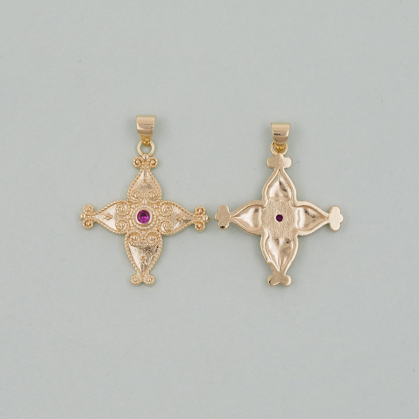 Gold Cross Charms,18K Gold Filled Cross Pendant,Cross Charm Bracelet Necklace for DIY Jewelry Making Supply