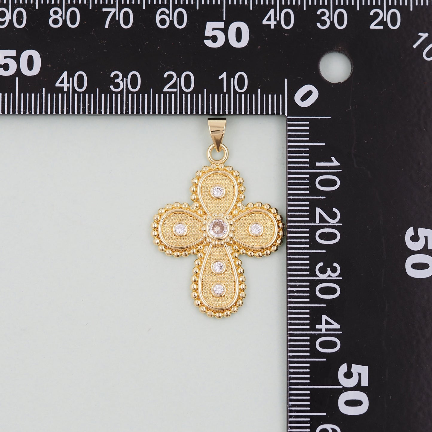 Gold Cross Charms,18K Gold Filled Cross Pendant,Cross Charm Bracelet Necklace for DIY Jewelry Making Supply