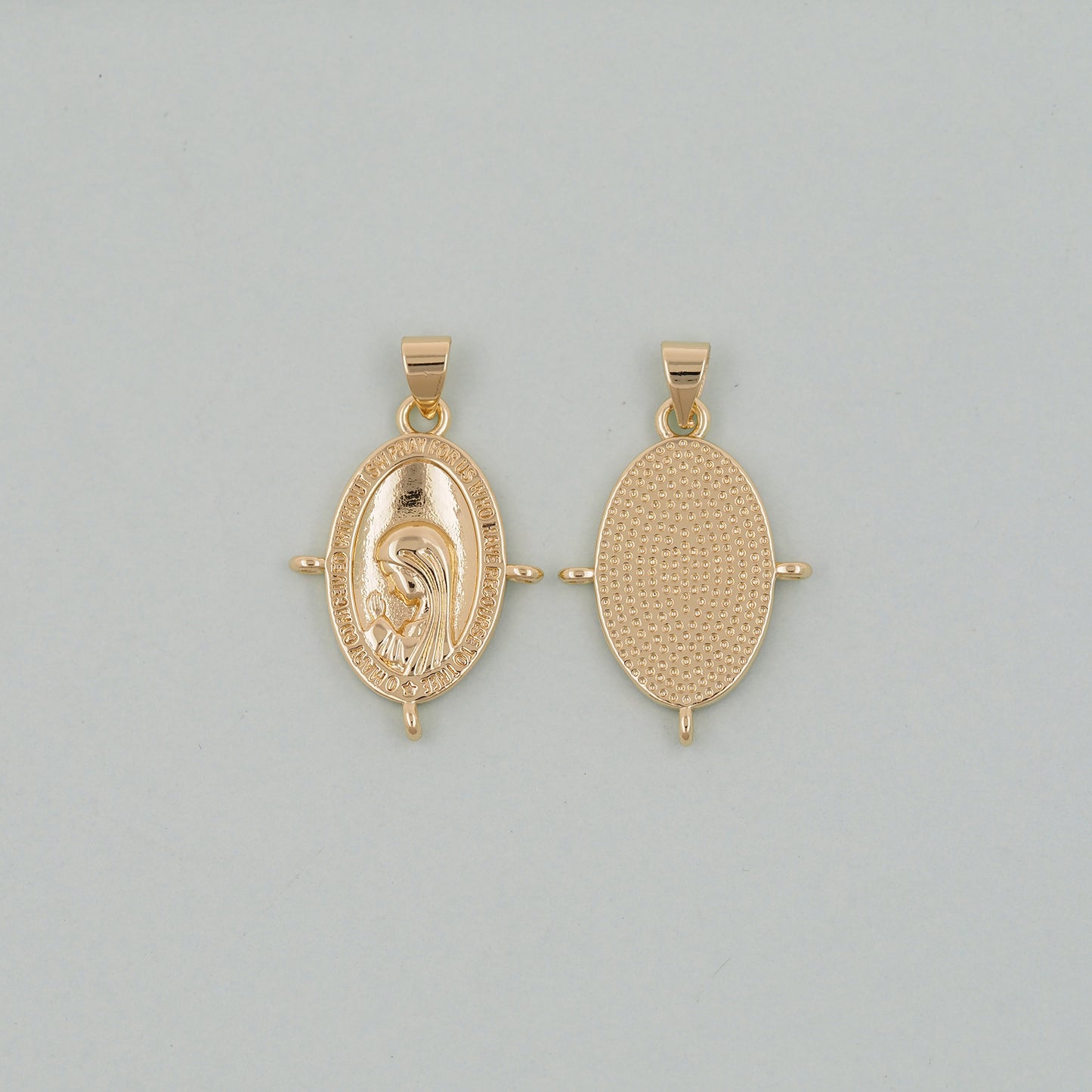 Gold Pray virgin mary Charms,18K Gold Filled pray Our Lady Pendant Bracelet Necklace for DIY Jewelry Making Supply
