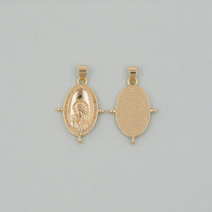 Gold Pray virgin mary Charms,18K Gold Filled pray Our Lady Pendant Bracelet Necklace for DIY Jewelry Making Supply
