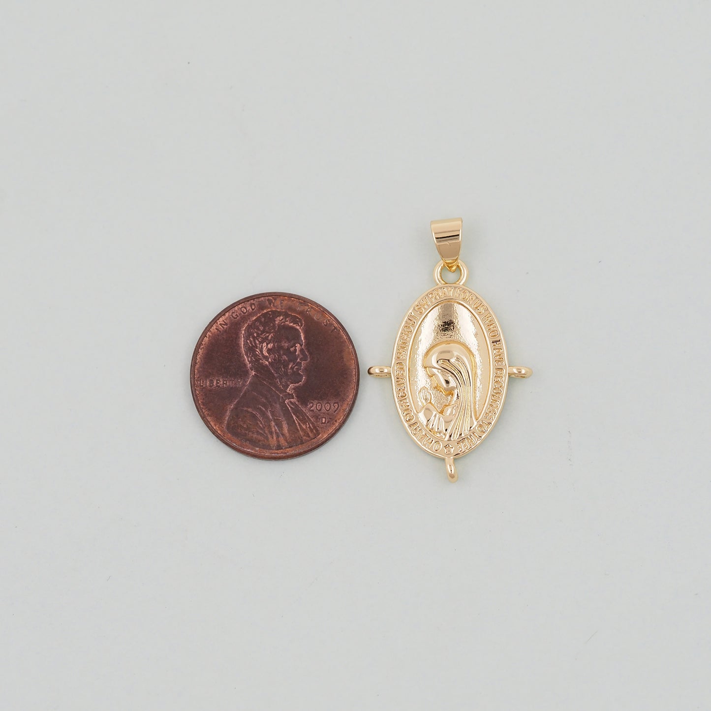Gold Pray virgin mary Charms,18K Gold Filled pray Our Lady Pendant Bracelet Necklace for DIY Jewelry Making Supply