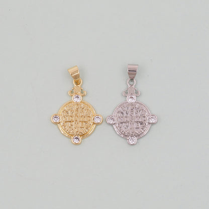 Gold Cross Charms,18K Gold Filled Cross Pendant,Cross Charm Bracelet Necklace for DIY Jewelry Making Supply