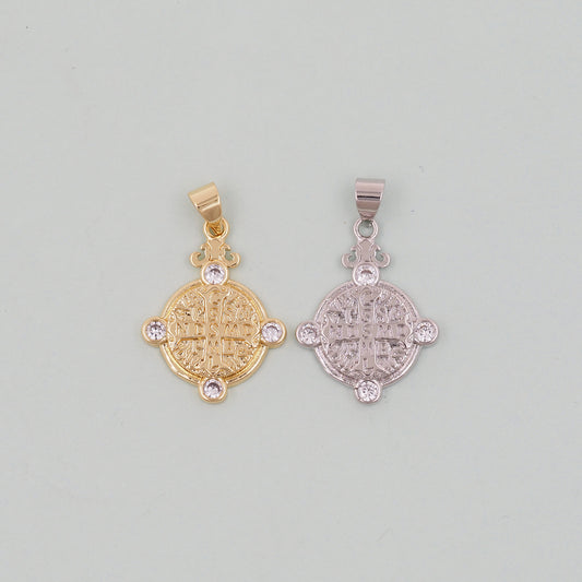 Gold Cross Charms,18K Gold Filled Cross Pendant,Cross Charm Bracelet Necklace for DIY Jewelry Making Supply