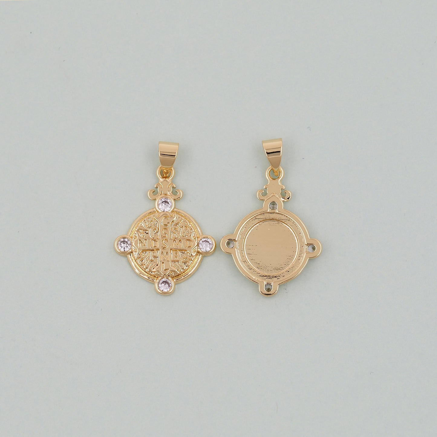 Gold Cross Charms,18K Gold Filled Cross Pendant,Cross Charm Bracelet Necklace for DIY Jewelry Making Supply