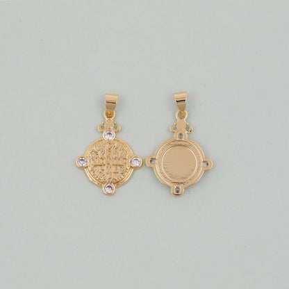 Gold Cross Charms,18K Gold Filled Cross Pendant,Cross Charm Bracelet Necklace for DIY Jewelry Making Supply