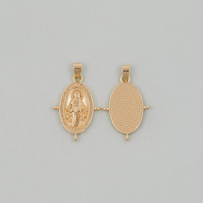 Gold virgin mary Charms,18K Gold Filled virgin mary Pendant,virgin mary Charm Bracelet Necklace for DIY Jewelry Making Supply