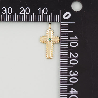 Gold Cross Charms,18K Gold Filled Cross Pendant,Cross Charm Bracelet Necklace for DIY Jewelry Making Supply