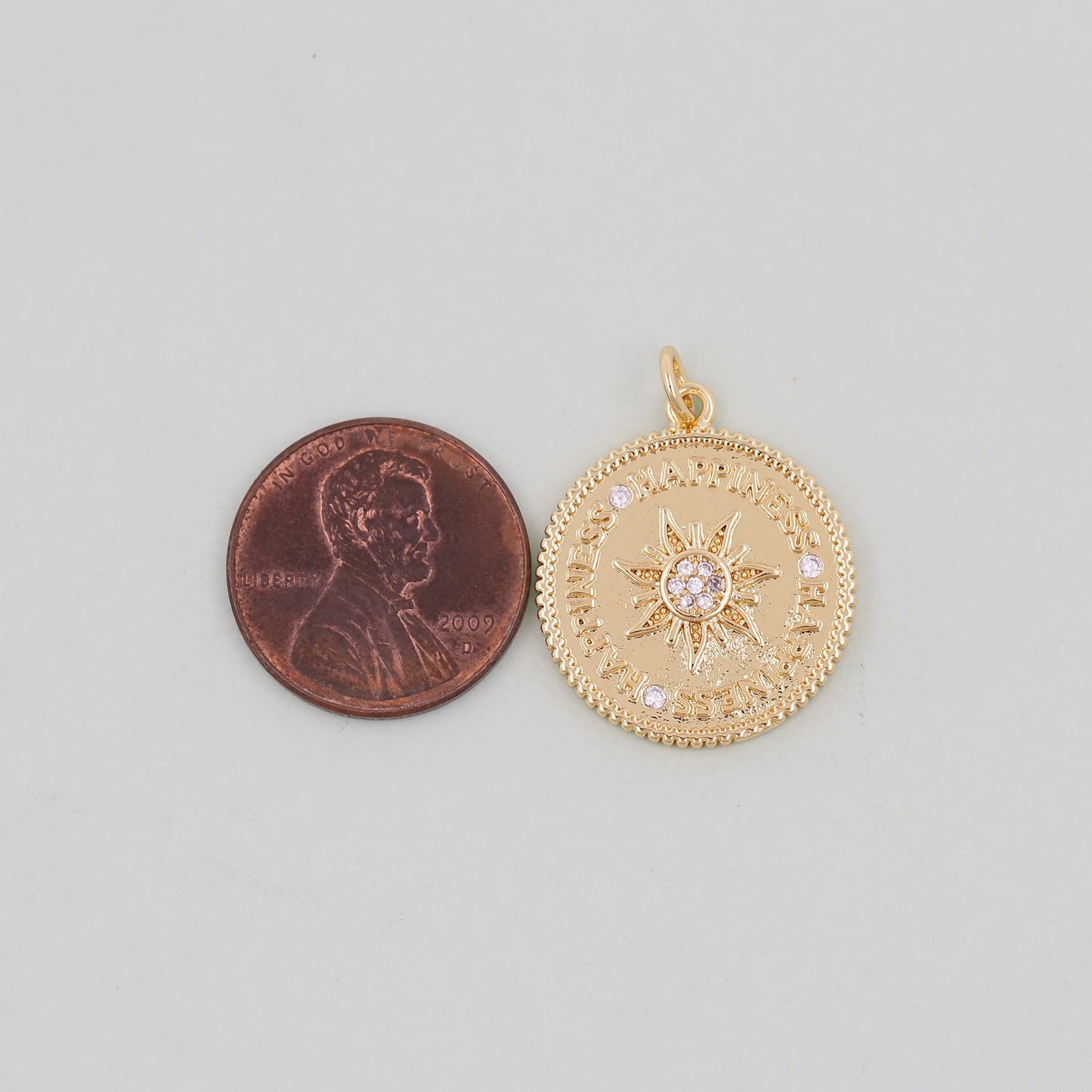 Gold Sun Charms,18K Gold Filled Sun Pendant,celestial  Charm Bracelet Necklace for DIY Jewelry Making Supply