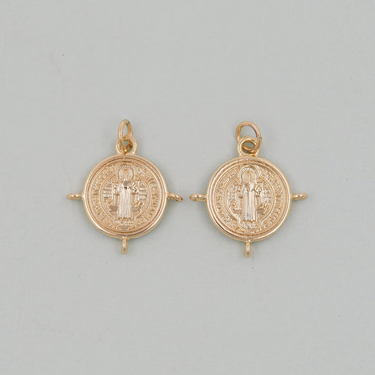 Gold Jesus Charms,18K Gold Filled Jesus Pendant,Religious Protect Charm Bracelet Necklace for DIY Jewelry Making Supply