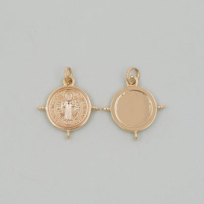 Gold Jesus Charms,18K Gold Filled Jesus Pendant,Religious Protect Charm Bracelet Necklace for DIY Jewelry Making Supply