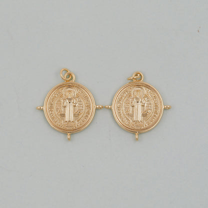 Gold Jesus Charms,18K Gold Filled Jesus Pendant,Religious Protect Charm Bracelet Necklace for DIY Jewelry Making Supply