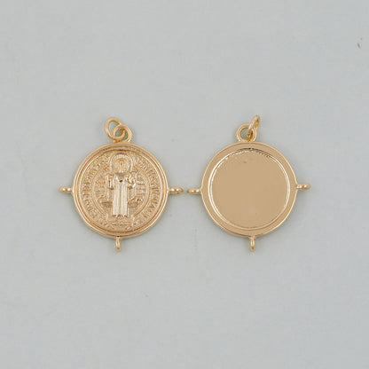 Gold Jesus Charms,18K Gold Filled Jesus Pendant,Religious Protect Charm Bracelet Necklace for DIY Jewelry Making Supply