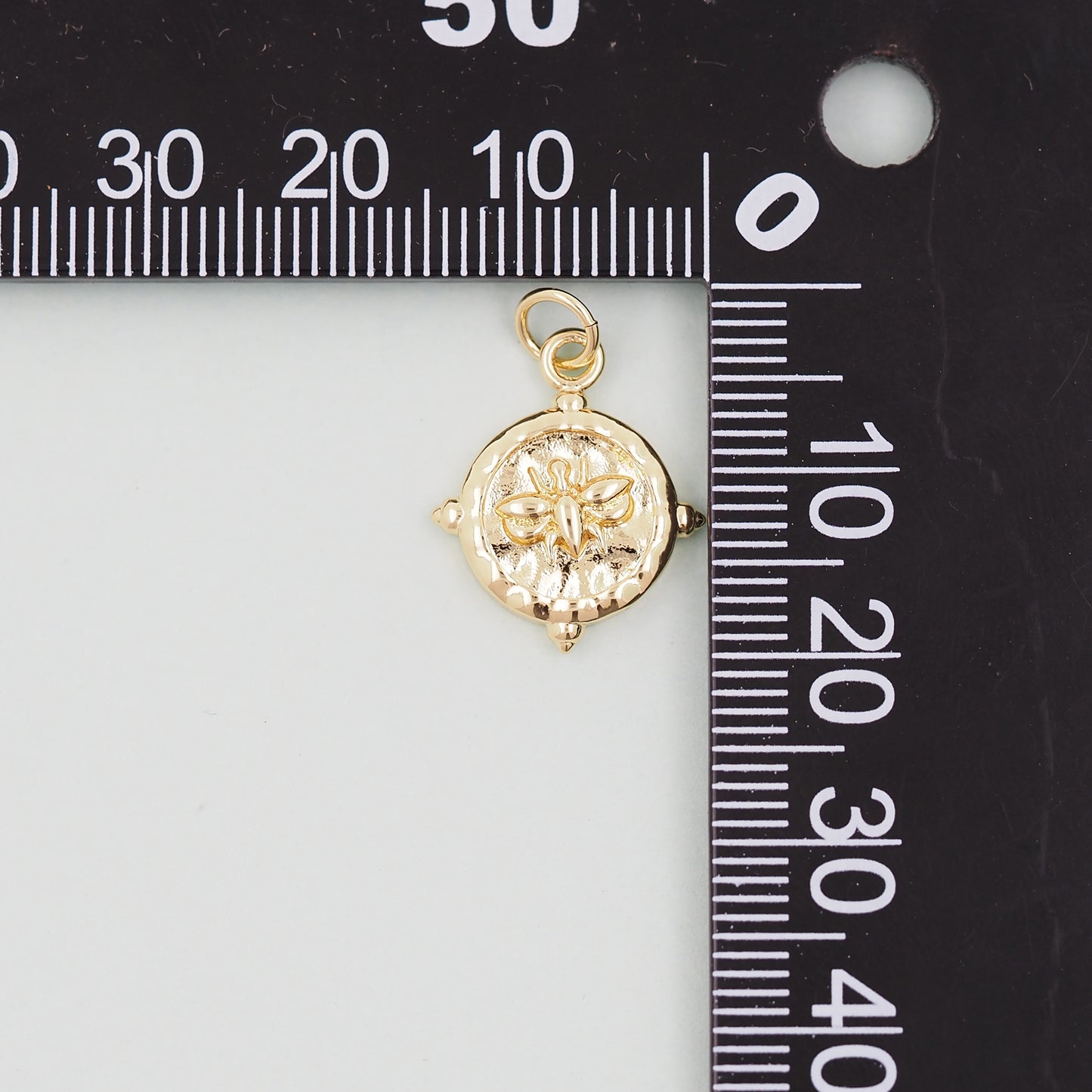 Gold Bee Charms,18K Gold Filled Coin Bee Pendant,Bee Charm Bracelet Necklace for DIY Jewelry Making Supply