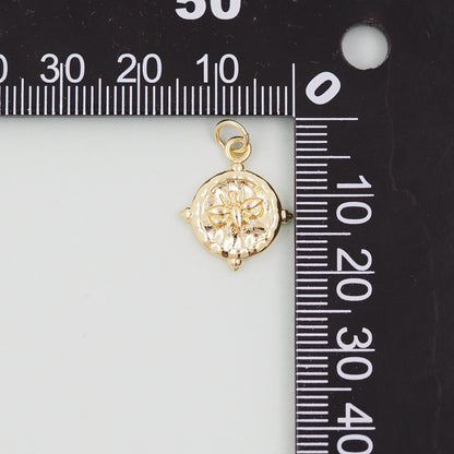 Gold Bee Charms,18K Gold Filled Coin Bee Pendant,Bee Charm Bracelet Necklace for DIY Jewelry Making Supply