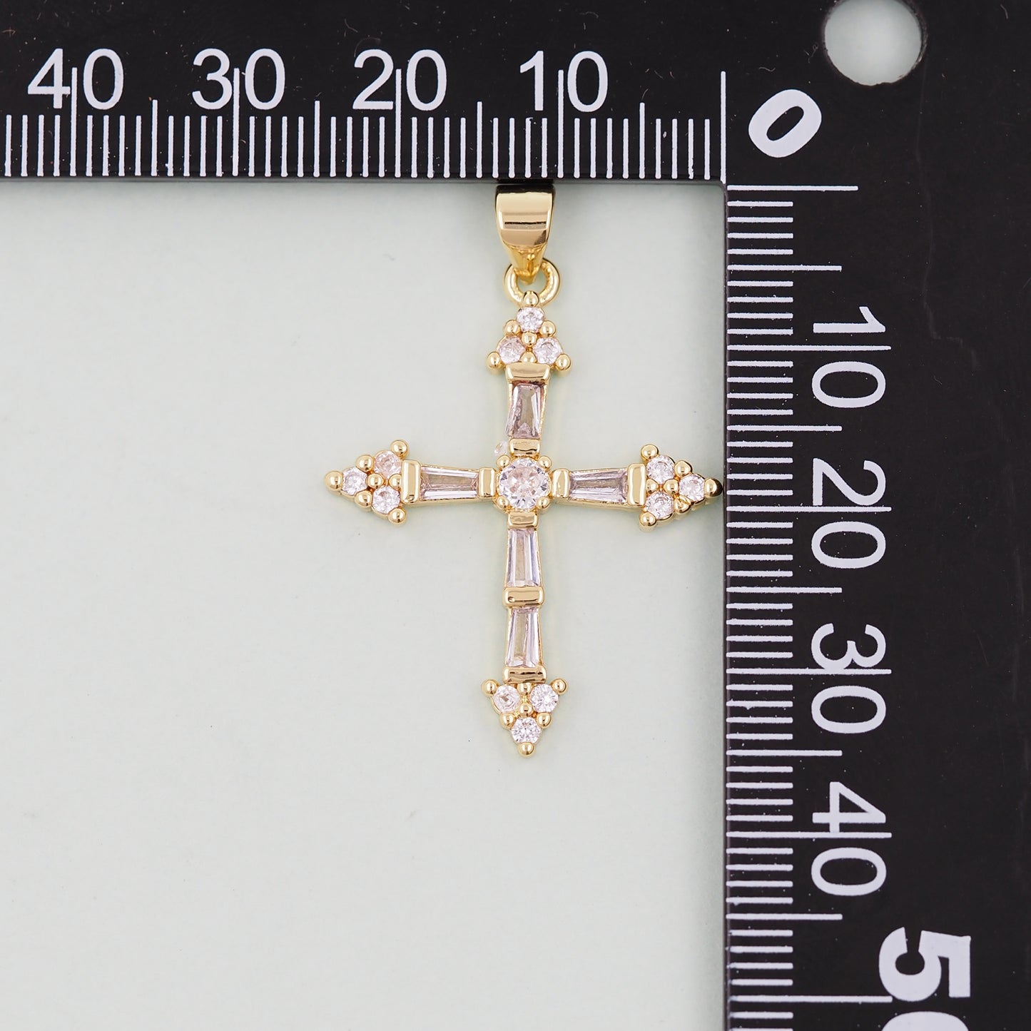 Gold Cross Charms,18K Gold Filled Cross Pendant,Cross Charm Bracelet Necklace for DIY Jewelry Making Supply