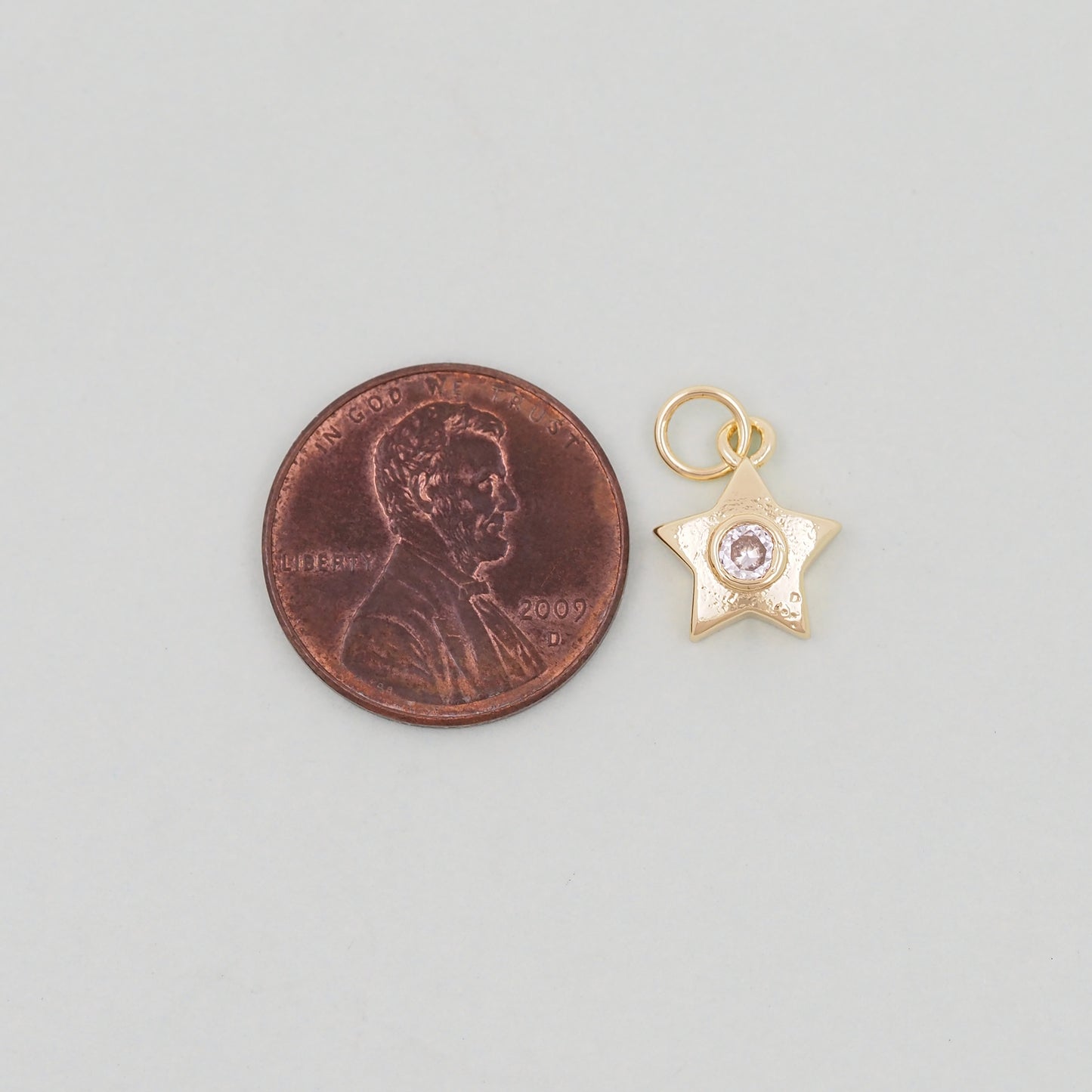 Gold Star Charms,18K Gold Filled CZ Micro Pave Star Pendant,Star Charm Bracelet Necklace for DIY Jewelry Making Supply