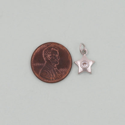 Gold Star Charms,18K Gold Filled CZ Micro Pave Star Pendant,Star Charm Bracelet Necklace for DIY Jewelry Making Supply
