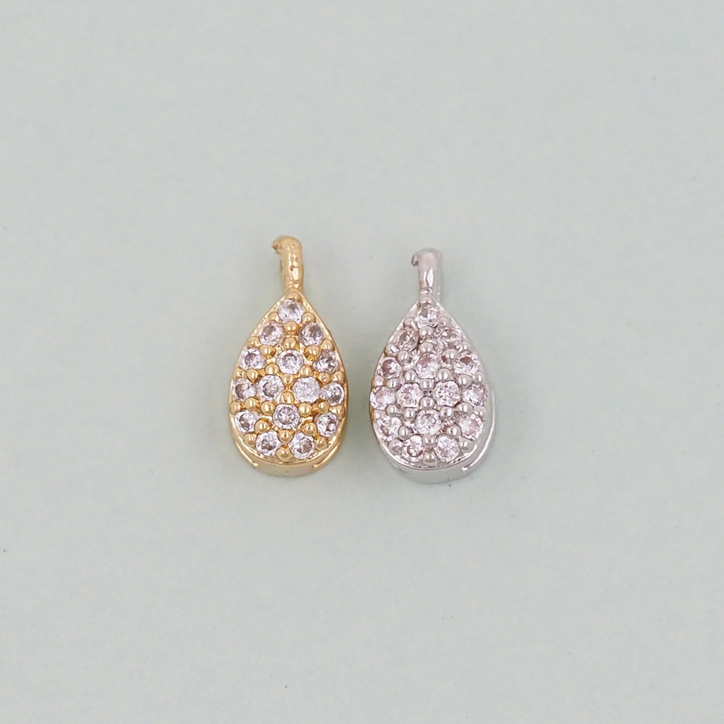 Gold Teardrop Charms,18K Gold Filled teardrop Pendant,teardrop Charm Bracelet Necklace for DIY Jewelry Making Supply