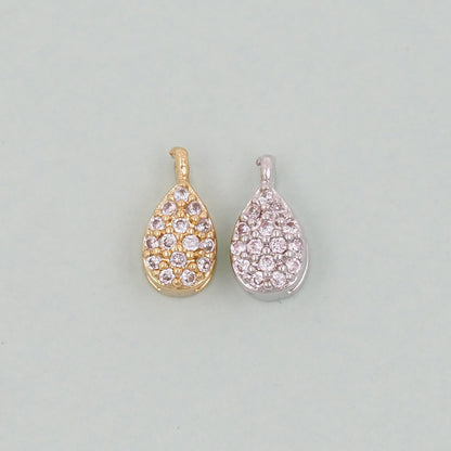 Gold Teardrop Charms,18K Gold Filled teardrop Pendant,teardrop Charm Bracelet Necklace for DIY Jewelry Making Supply