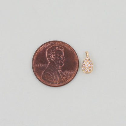 Gold Teardrop Charms,18K Gold Filled teardrop Pendant,teardrop Charm Bracelet Necklace for DIY Jewelry Making Supply