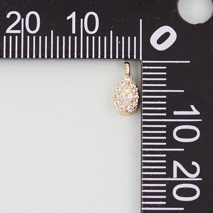 Gold Teardrop Charms,18K Gold Filled teardrop Pendant,teardrop Charm Bracelet Necklace for DIY Jewelry Making Supply