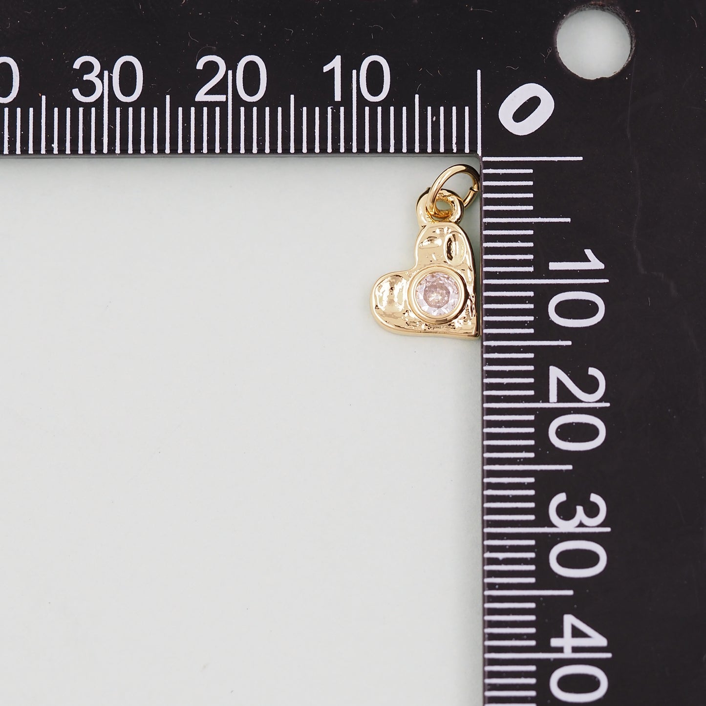 Gold Heart Charms,18K Gold Filled Heart Pendant,Heart Charm Bracelet Necklace for DIY Jewelry Making Supply