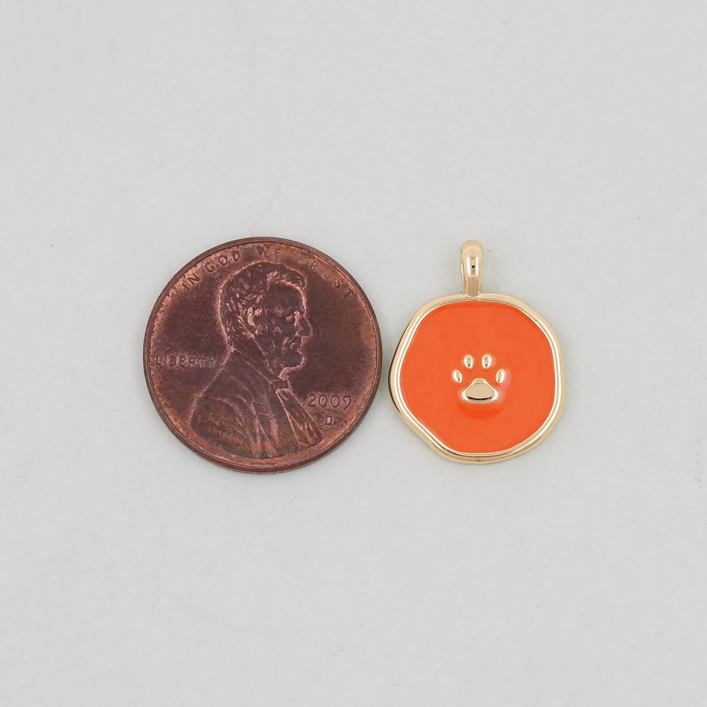 Gold Paw Charms,18K Gold Filled Cat Paw Pendant,Dog Paw Charm Bracelet Necklace for DIY Jewelry Making Supply