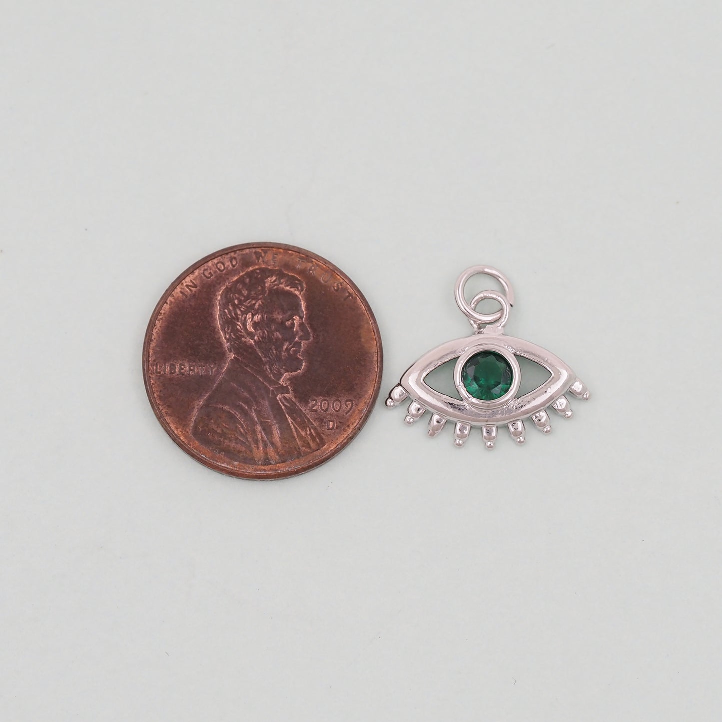 18K Gold Filled Evil Eye Pendant,Evil Eye Charm Bracelet Necklace for DIY Jewelry Making Supply