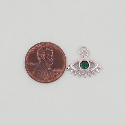 18K Gold Filled Evil Eye Pendant,Evil Eye Charm Bracelet Necklace for DIY Jewelry Making Supply