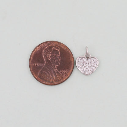 Gold Heart Charms,18K Gold Filled Heart Pendant,Heart Charm Bracelet Necklace for DIY Jewelry Making Supply