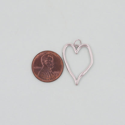 Gold Heart Charms,18K Gold Filled Heart Pendant,Heart Charm Bracelet Necklace for DIY Jewelry Making Supply