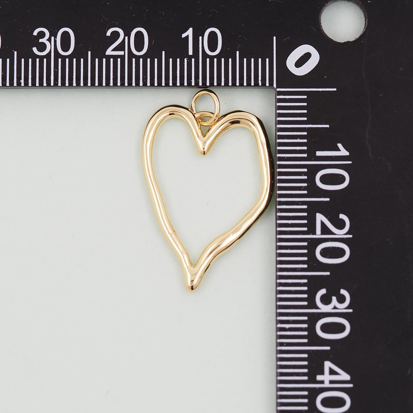 Gold Heart Charms,18K Gold Filled Heart Pendant,Heart Charm Bracelet Necklace for DIY Jewelry Making Supply