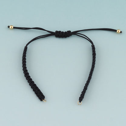 Gold Adjustable Braided rope,18K Gold Filled Round Ball Bracelet,Semi Finished Bracelets,Bracelets for Jewelry Making
