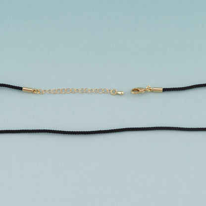 Gold Adjustable Braided Rope,18K Gold Filled Braided Necklace,Finished Necklace Bracelet for Jewelry Making