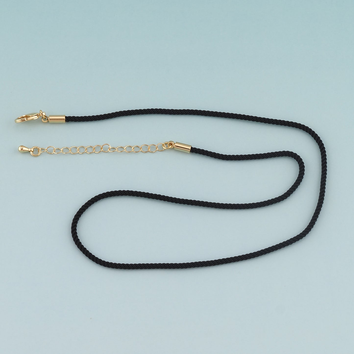 Gold Adjustable Braided Rope,18K Gold Filled Braided Necklace,Finished Necklace Bracelet for Jewelry Making