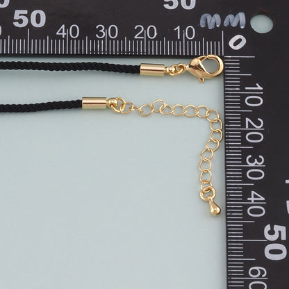 Gold Adjustable Braided Rope,18K Gold Filled Braided Necklace,Finished Necklace Bracelet for Jewelry Making