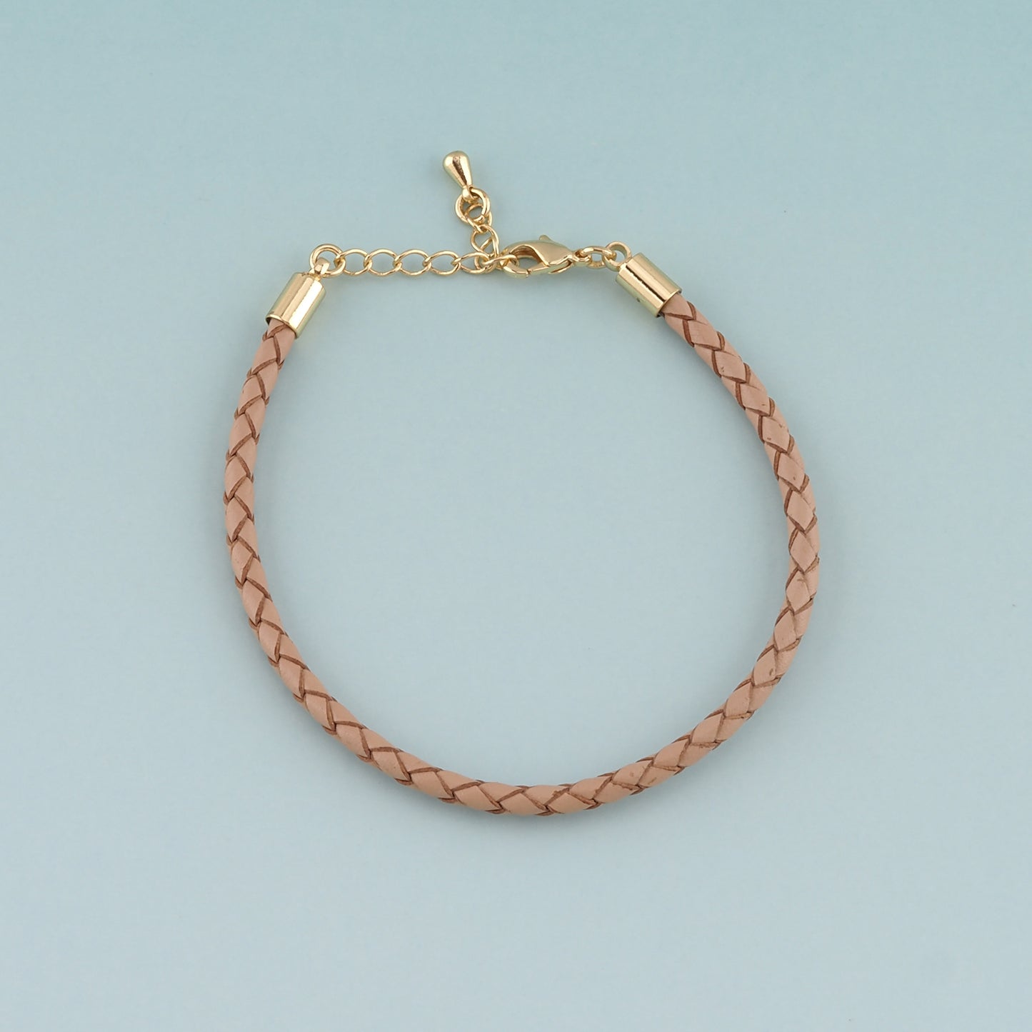 Gold Adjustable Chain,18K Gold Filled Leather Bracelet,Semi Finished Bracelets,Bracelets for Jewelry Making