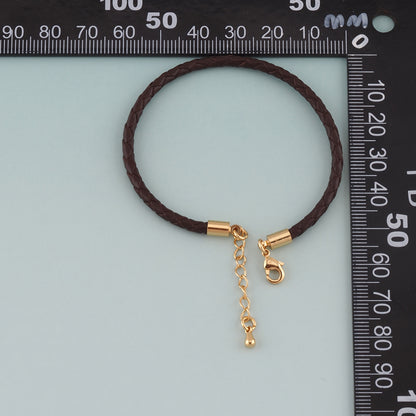 Gold Adjustable Chain,18K Gold Filled Leather Bracelet,Semi Finished Bracelets,Bracelets for Jewelry Making