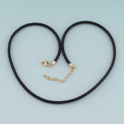 18k Gold Filled Leather Necklace Bracelet for DIY Jewelry Making Supply
