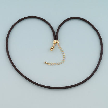 18k Gold Filled Leather Necklace Bracelet for DIY Jewelry Making Supply