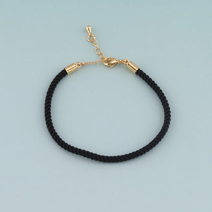 Gold Adjustable Braided rope,18K Gold Filled Braid Bracelet,Semi Finished Bracelets,Bracelets for Jewelry Making