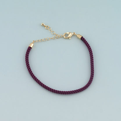 Gold Adjustable Braided rope,18K Gold Filled Braid Bracelet,Semi Finished Bracelets,Bracelets for Jewelry Making