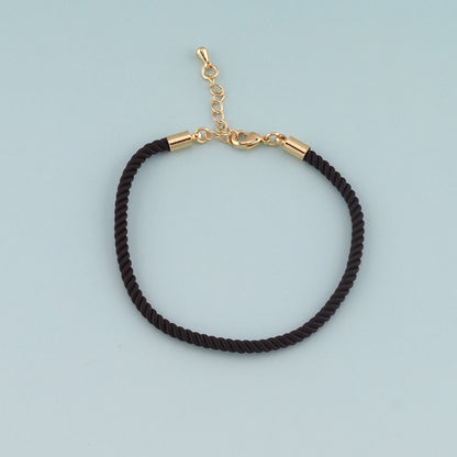 Gold Adjustable Braided rope,18K Gold Filled Braid Bracelet,Semi Finished Bracelets,Bracelets for Jewelry Making