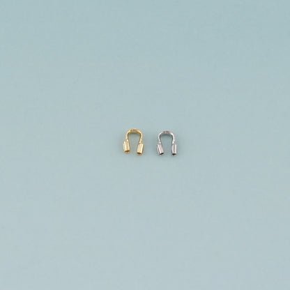20Pcs 18K Gold Plated Horseshoe Clasps, U Shape Positioning Tube Beads for DIY Jewelry Clasp Finding Necklace Bracelet