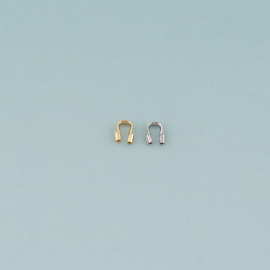 20Pcs 18K Gold Plated Horseshoe Clasps, U Shape Positioning Tube Beads for DIY Jewelry Clasp Finding Necklace Bracelet