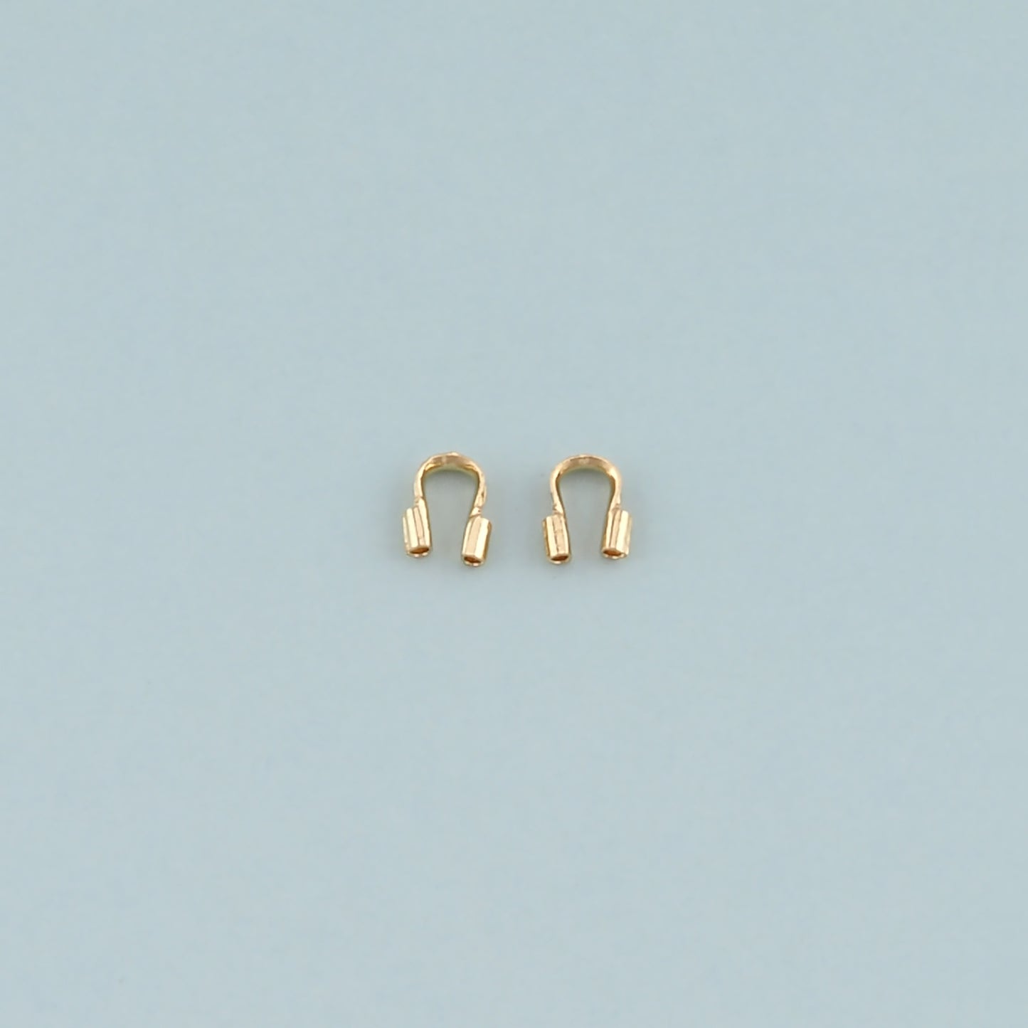 20Pcs 18K Gold Plated Horseshoe Clasps, U Shape Positioning Tube Beads for DIY Jewelry Clasp Finding Necklace Bracelet