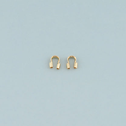 20Pcs 18K Gold Plated Horseshoe Clasps, U Shape Positioning Tube Beads for DIY Jewelry Clasp Finding Necklace Bracelet
