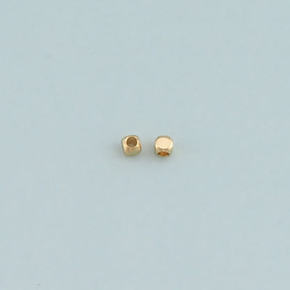 20pcs 18K Gold Filled Square Spacer Beads Bracelet Necklace for DIY Jewelry Making Supply